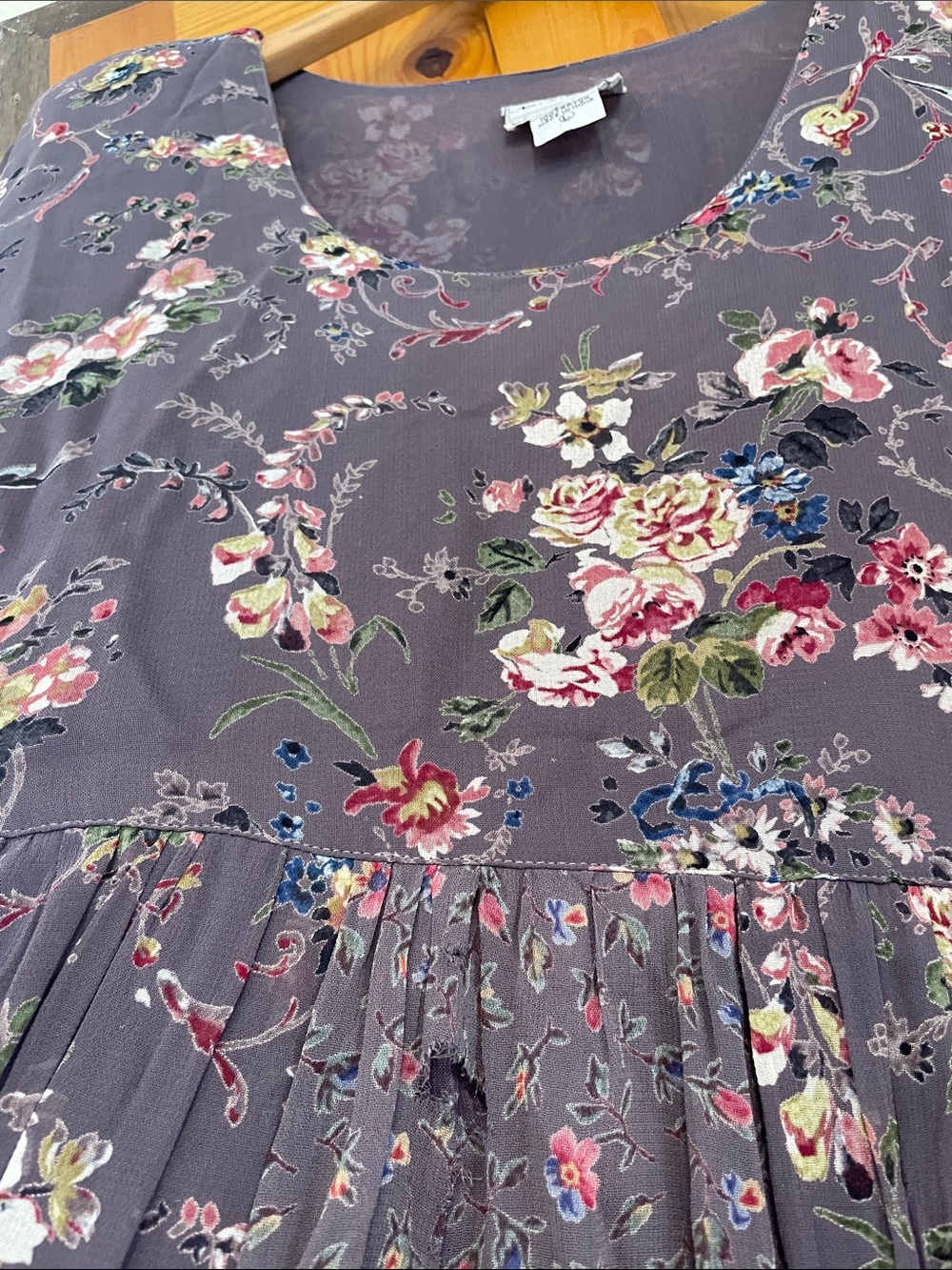 Vintage rayon maxi dress - Picture 5 of 7